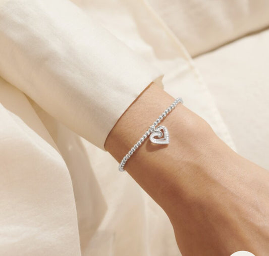 A Little 'Forever Thankful You Are My Friend' Bracelet In Silver Plating