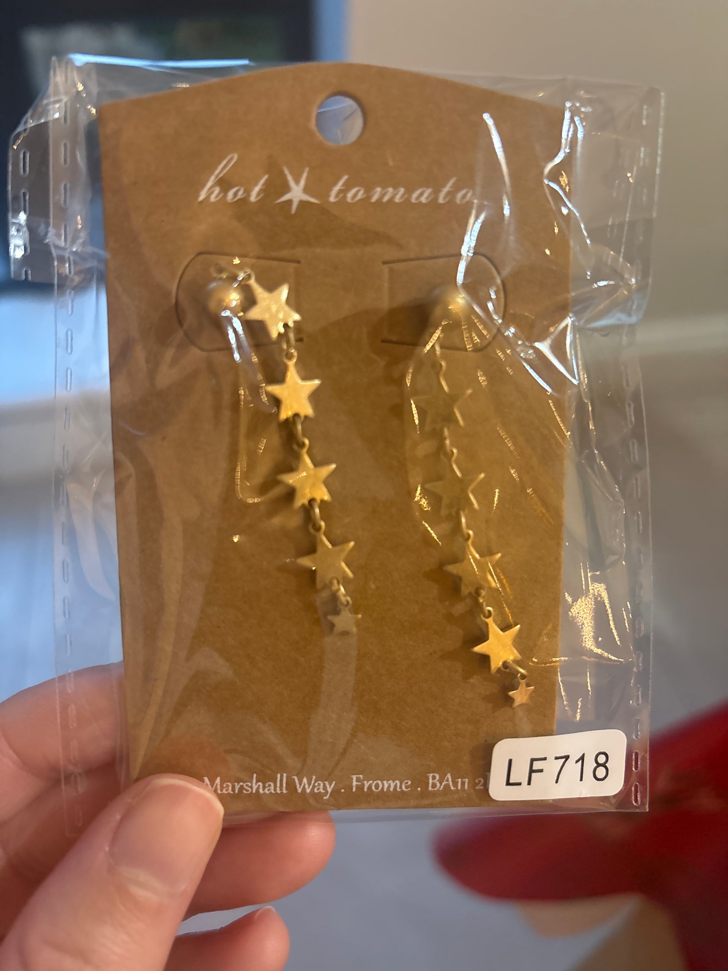 LF718 Measuring (Tip-Toe) 3cm Matte Gold Star Diameter - 2.5cm Diameter