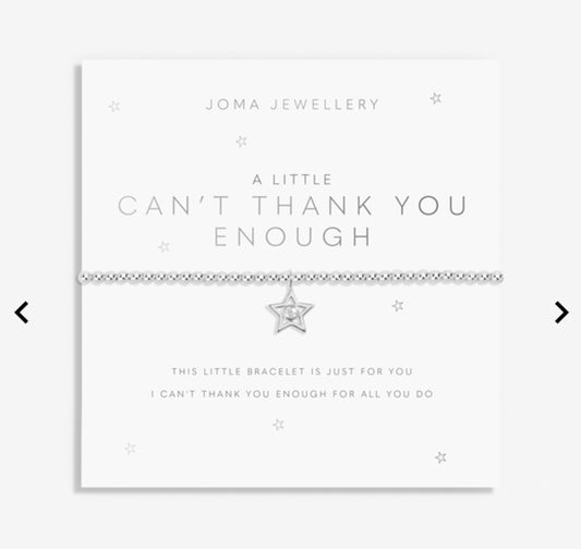 A Little 'Can't Thank You Enough' Bracelet In Silver Plating