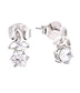 Celtic Trinity Knot Stud Earrings with Cubic Zirconiaa