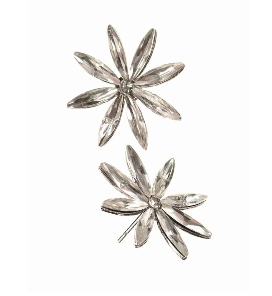 LG049 Stella Studs - Silver/Clear