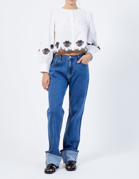 Cambria Cotton Embroidered Long Sleeve