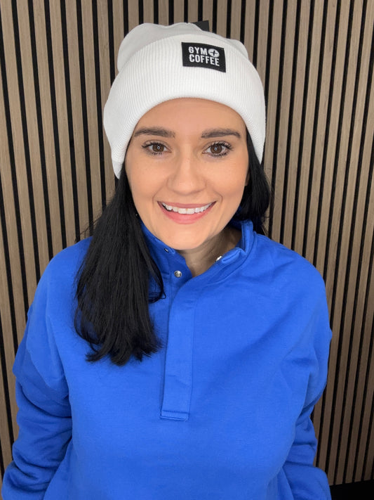 Knit Beanie in Cloud White