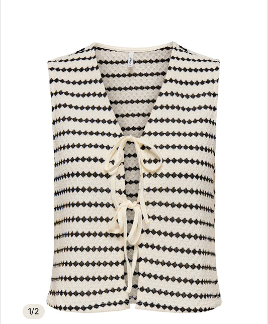 ONLEVA S/L SHORT STRIPE VEST JRS Cloud Dancer 15348624