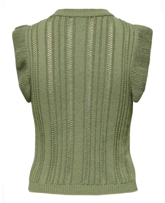 Knit Frill Bling Top - Kalamata