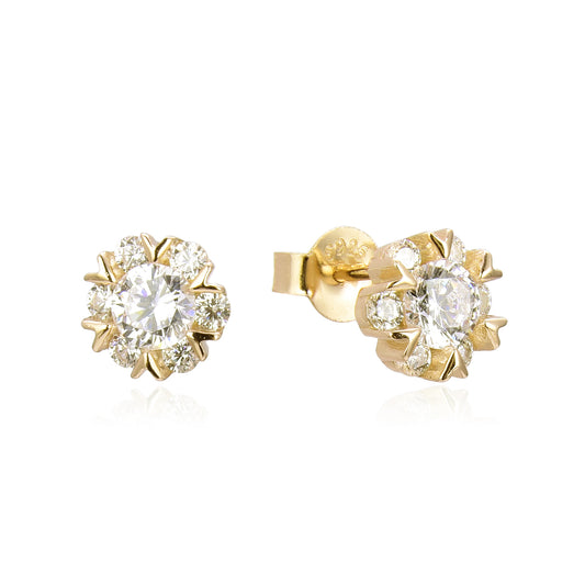 Cluster Stud Earrings – Gold 1823