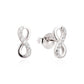 Infinity Earrings with Cubic Zirconia – Silver E1854