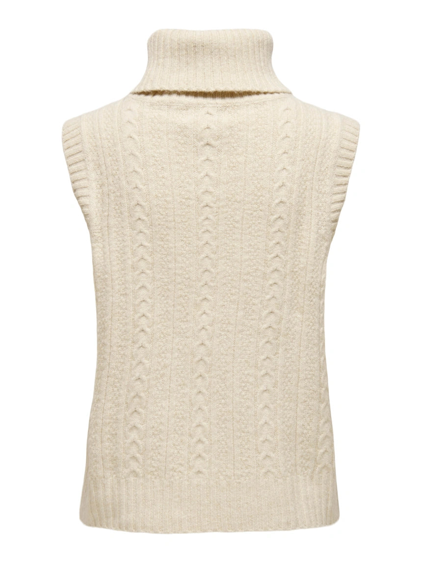 JDYELBA KNITTED VEST Sandshell White P