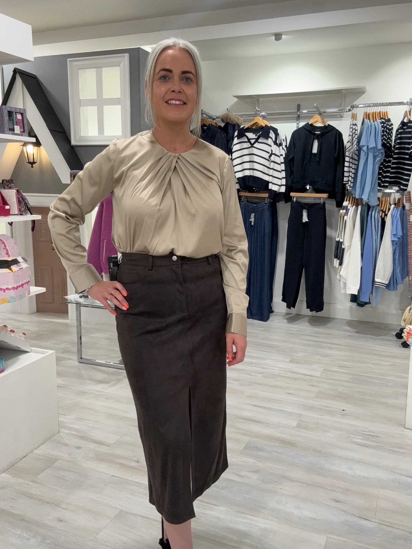 Camille Satin detail blouse