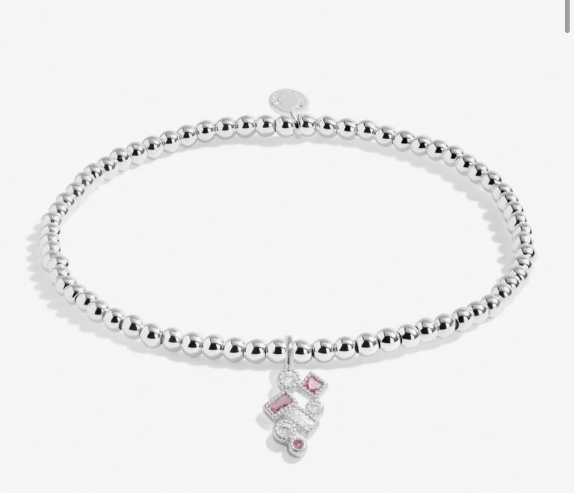 A Little 'Happiest Of Birthdays' Bracelet In Silver Plating