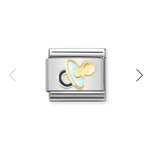 Classic Gold & Light Blue Dummy Charm