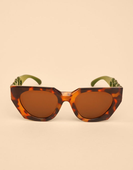 ZEL1 Luxe Zelia Sunglasses - Tortoiseshell/Olive