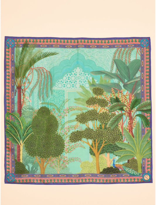 100% Silk Secret Paradise Scarf - Aqua