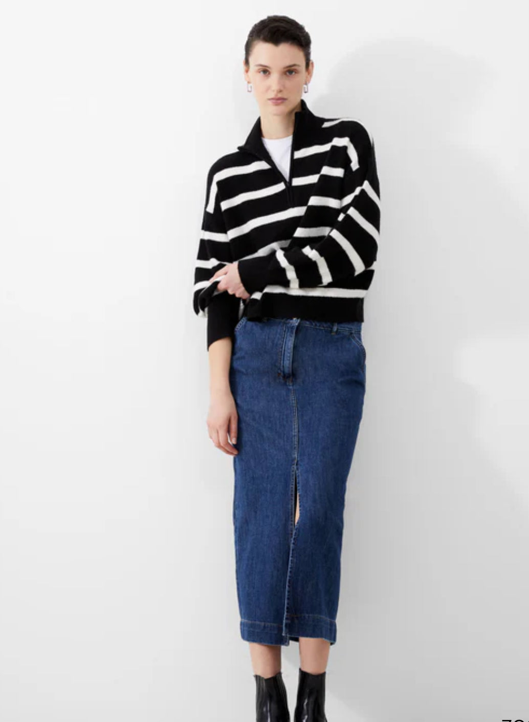 78LZF Vhari Recycled Stripe Half Zip Jumper