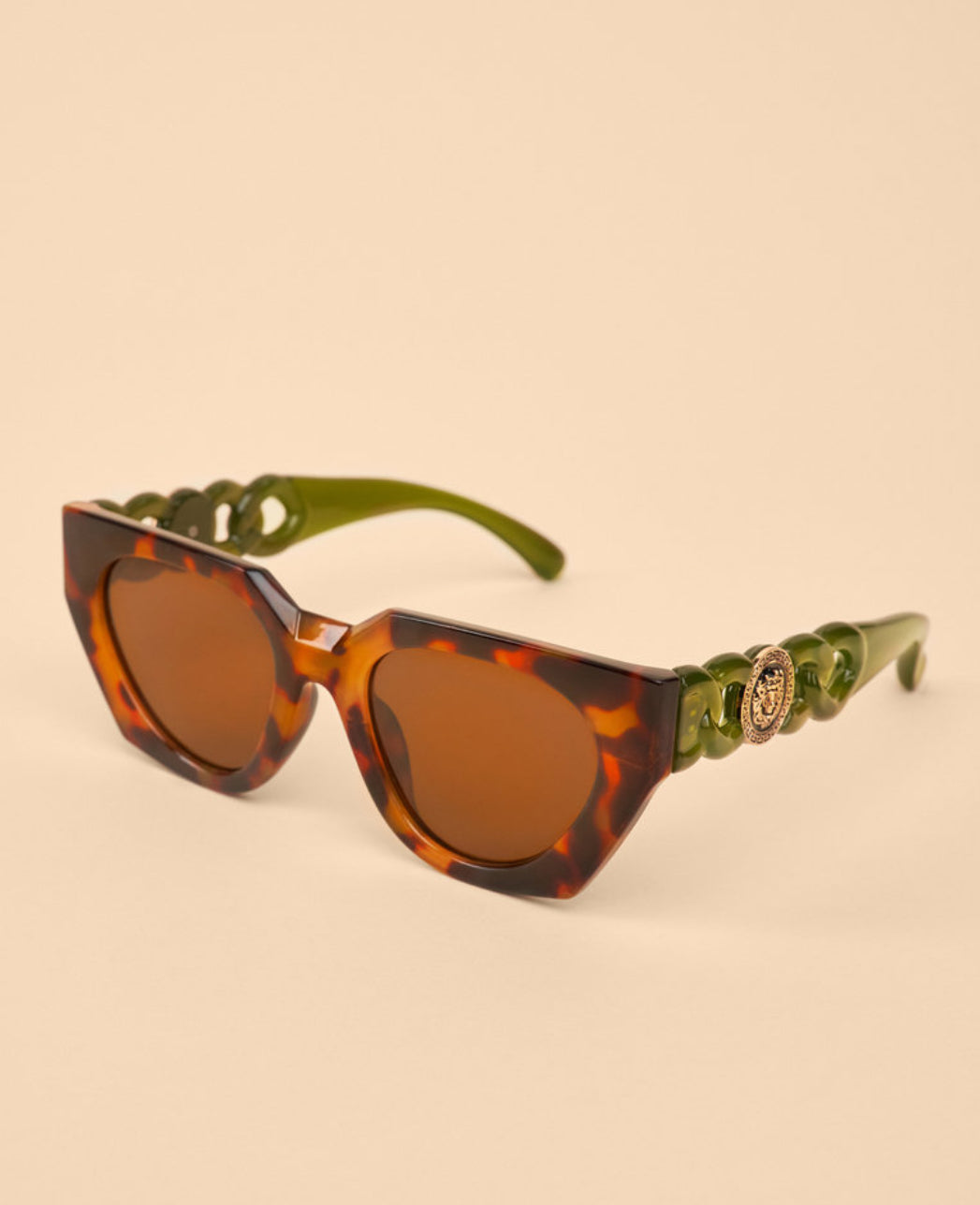 ZEL1 Luxe Zelia Sunglasses - Tortoiseshell/Olive