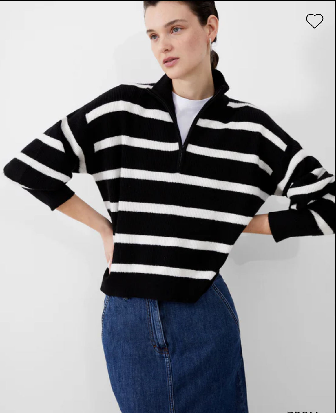 78LZF Vhari Recycled Stripe Half Zip Jumper