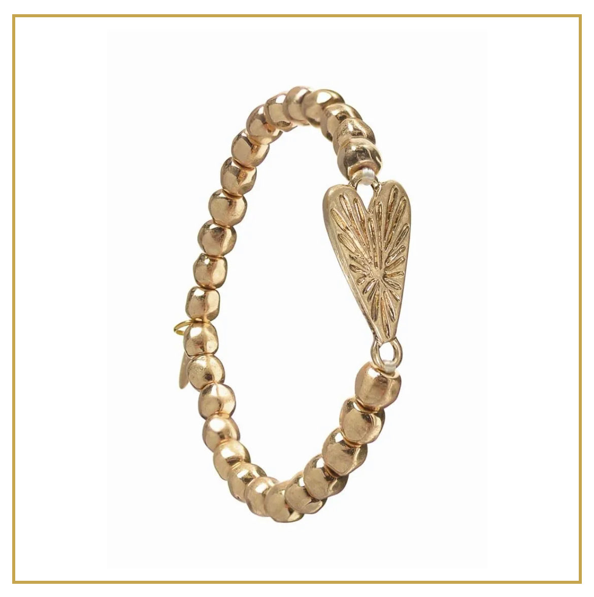 Rays of The Heart - Worn Gold Bracelet