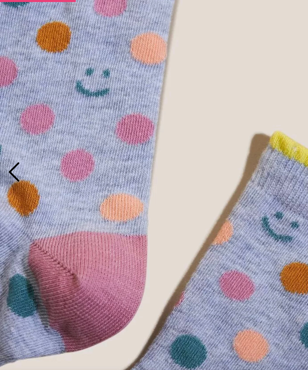 SPOT SMILEY FACE SOCKS  IN BLUE MULTI