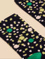APPLE SPOT ANKLE SOCK  IN BLACK MULTI