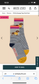 FLUFFY SAUSAGE DOG ANKLE SOCK  IN GREY MULTI