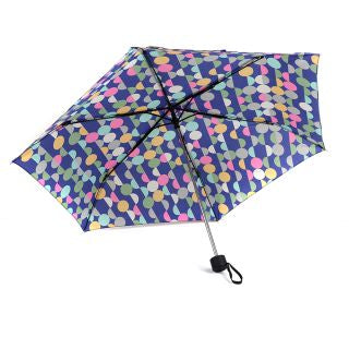 35005 Recycled blue mix geometric circle print umbrella