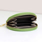 81509 Apple green faux leather half moon coin purse