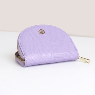 81508 Lilac faux leather half moon coin purse