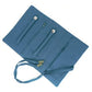 81448 Blue velvet embroidered crane jewellery roll