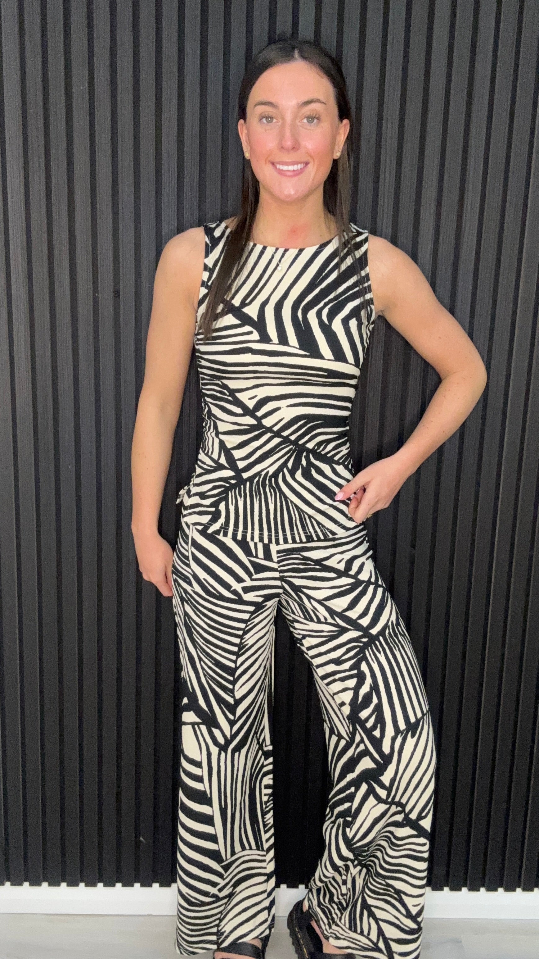 zebra print holiday co -ord