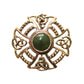 Connemara Marble Bronze Celtic Cross Knot Brooch K41