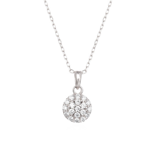 Pavé Necklace with Cubic Zirconia – Silver L3201