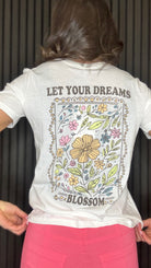 Lucy Tee floral graphic T-shirt in white – front view