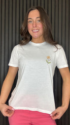 Lucy Tee white floral graphic T-shirt – back 