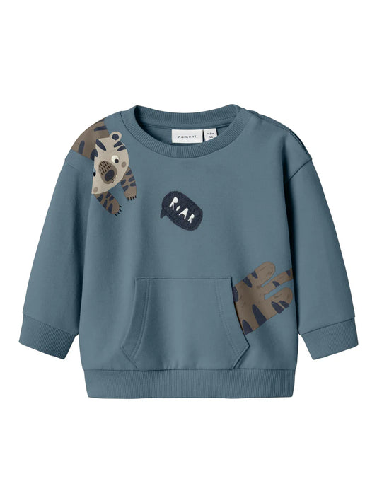 ORGANIC COTTON SWEATSHIRT Blue Mirage