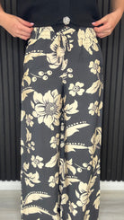 Troya Palazzo Trousers styled as co-ord set — floral wide leg trousers outfit