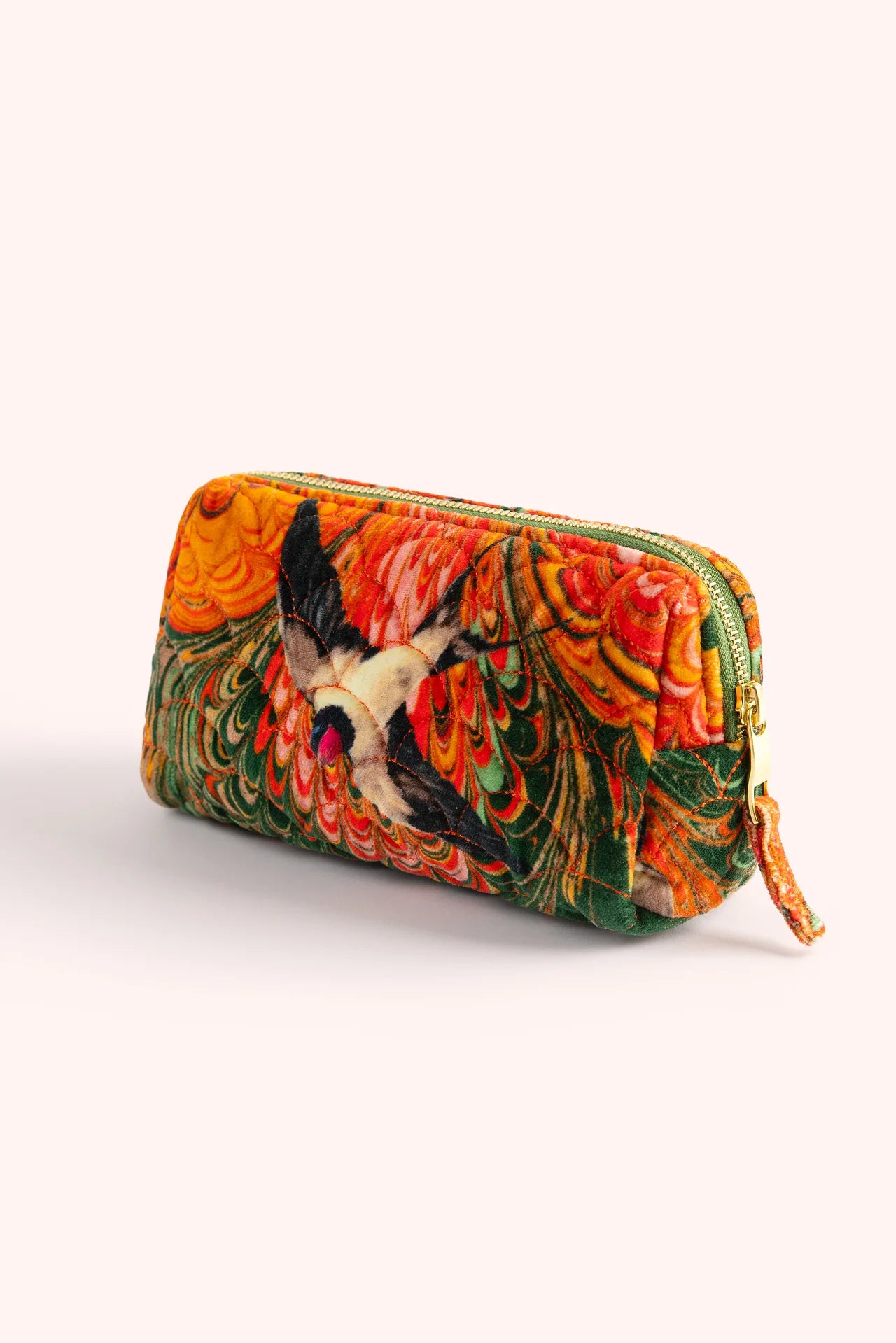 Quilted Vanity Bag - Marbled Swallow
