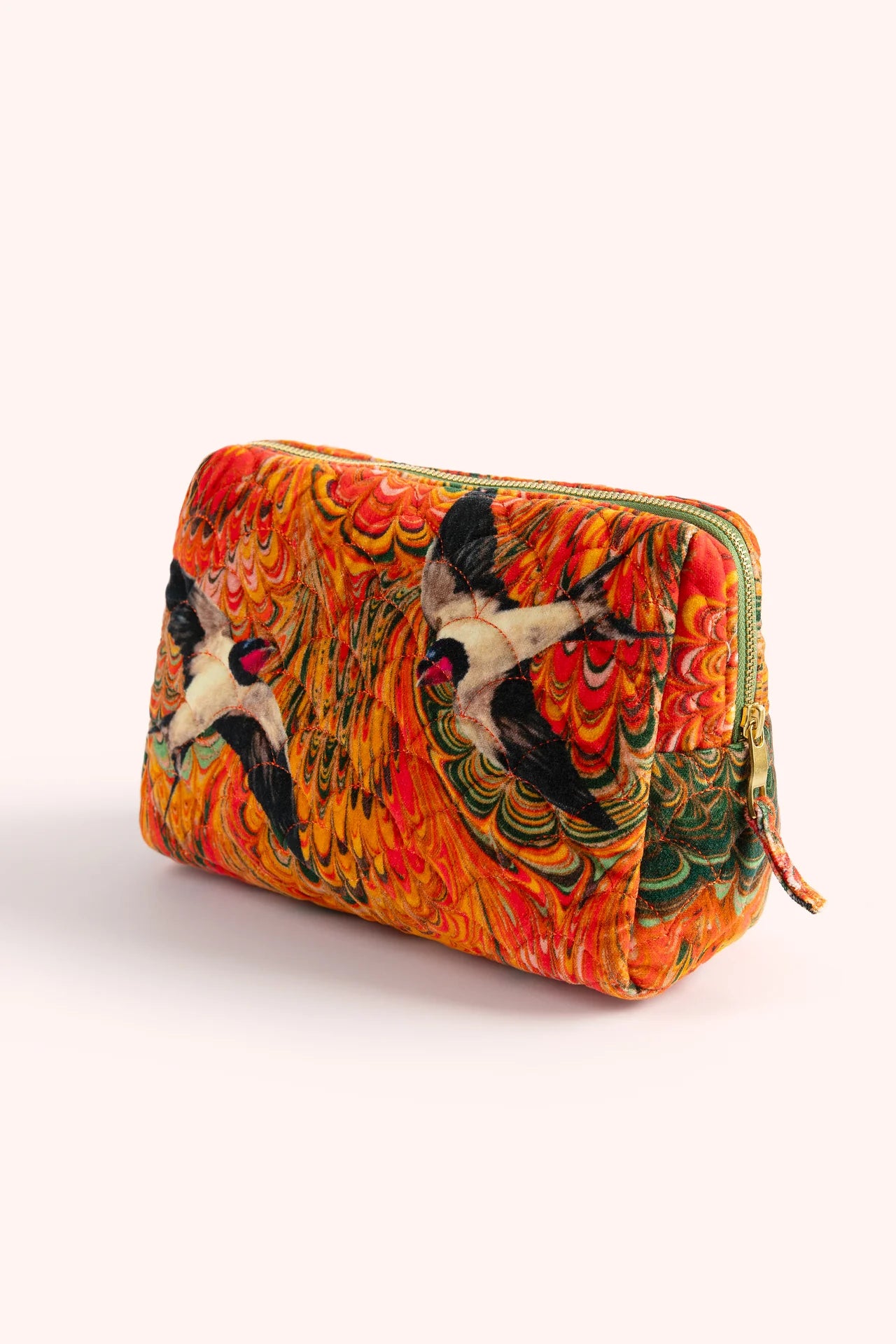Quilted Washbag - Marbled Swallow