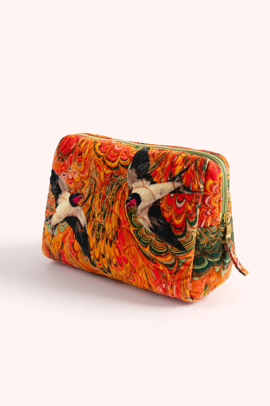 Quilted Washbag - Marbled Swallow