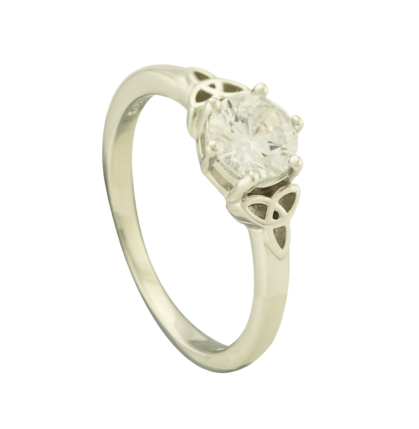 Trinity Knot Ring with Cubic Zirconia