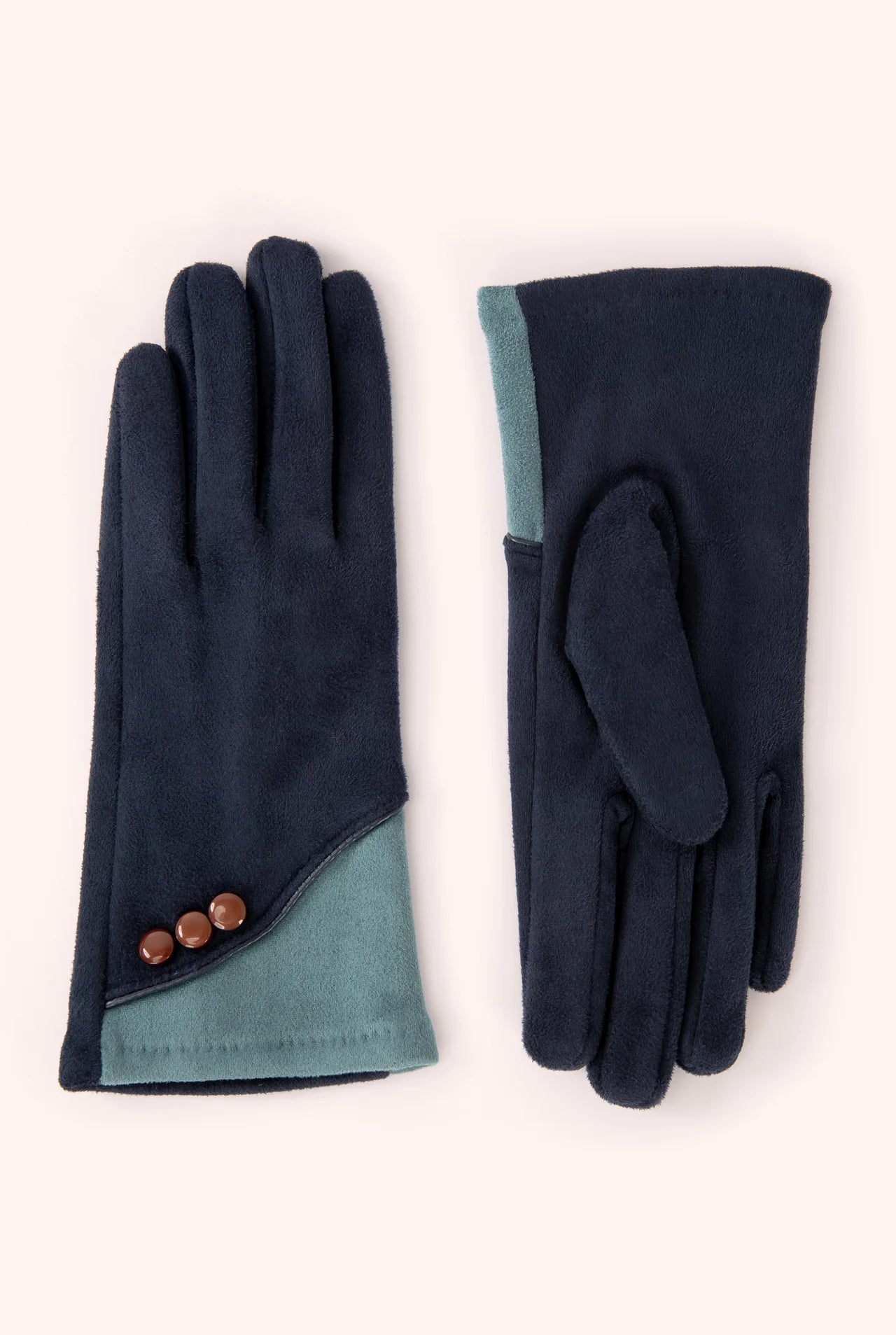Rowan Gloves - Navy & Ice