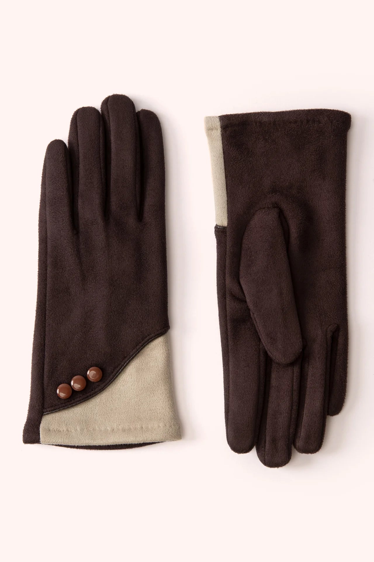 Rowan Gloves - Chocolate & Cream