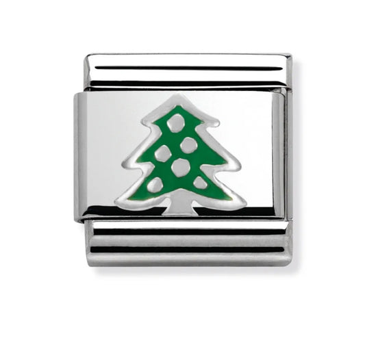 Silver Christmas Tree Charm