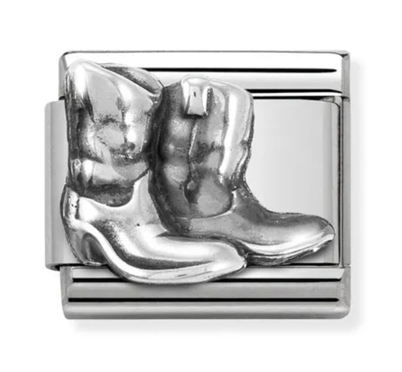 Classic Silver Boots Charm