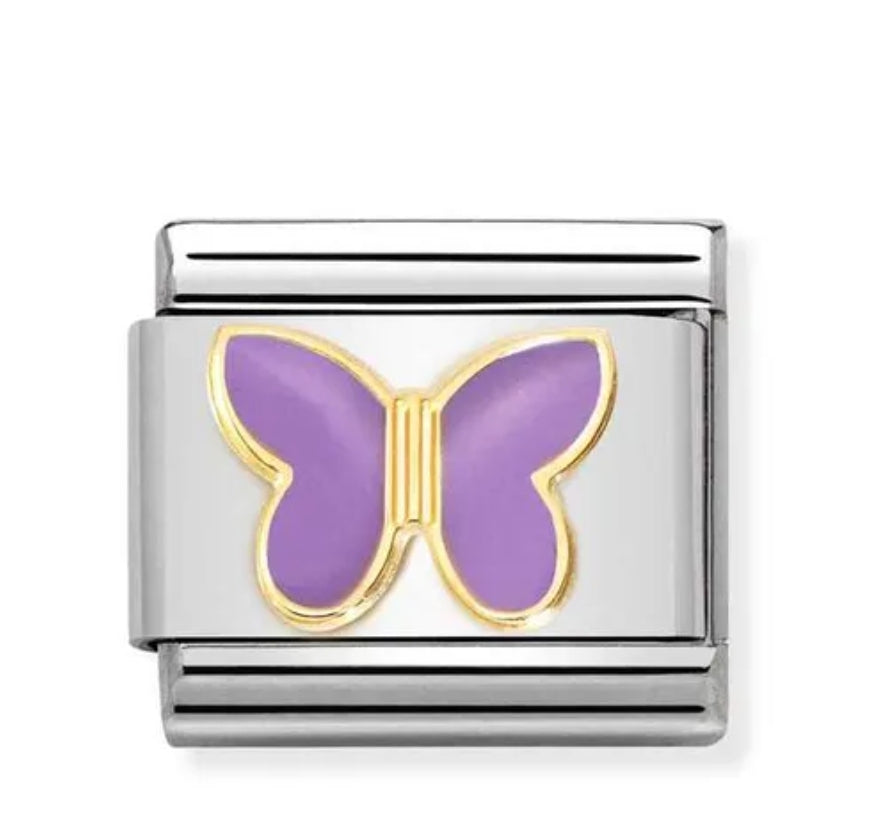 Classic Gold Lilac Butterfly Charm