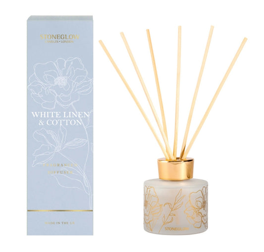 Day Flower - White Linen & Cotton - Reed Diffuser 120ml