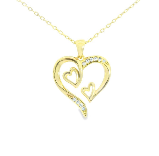 Gold hearts necklace