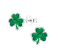 Sparkly Shamrock Stud Earrings