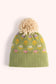 Willow Ditsy Flower Pompom Hat, Sage