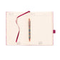 Strawberry Thief A5 Notebook Hard Cover with Pen - Raspberry with Indigo Pen