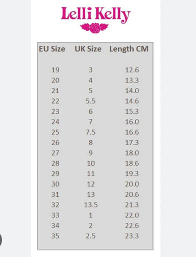 School Shoes Lelli Kelly Size Guide LELLI KELLY LK 8218 BLACK